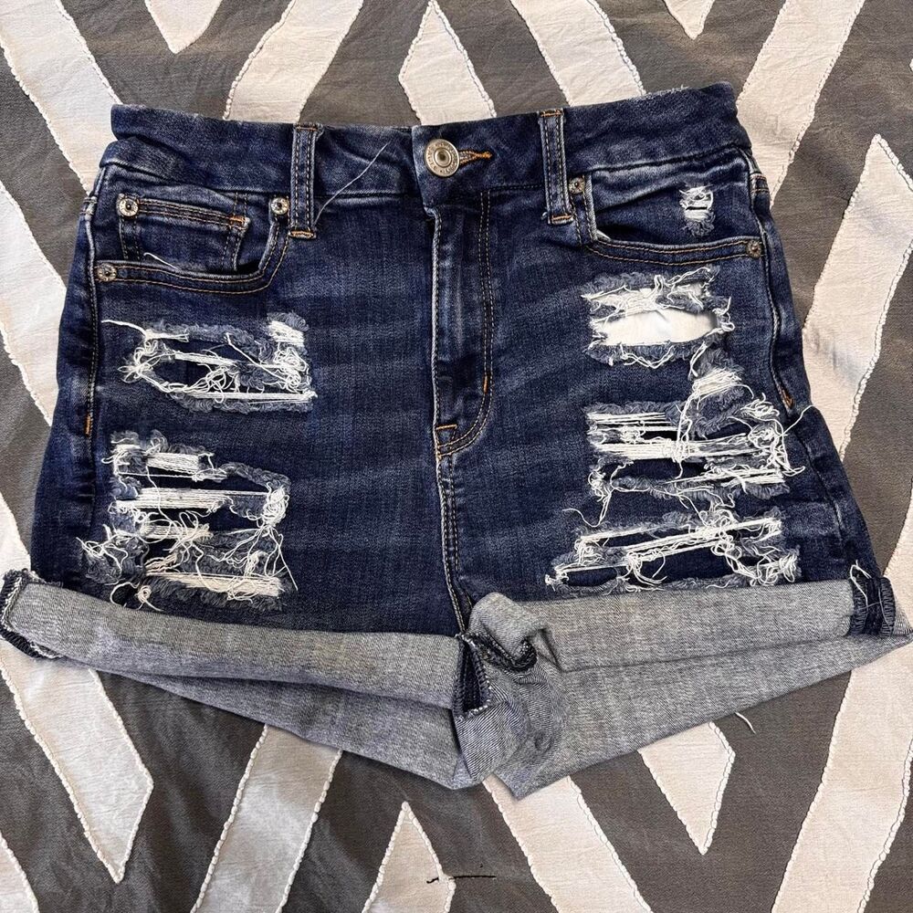 American-eagle Women's Navy and Blue Shorts
